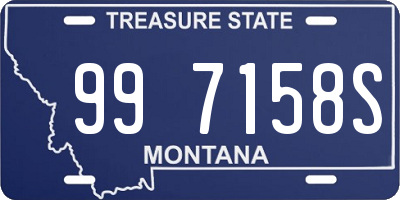 MT license plate 997158S