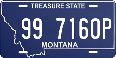 MT license plate 997160P