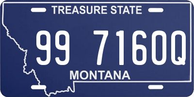 MT license plate 997160Q