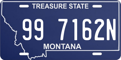 MT license plate 997162N