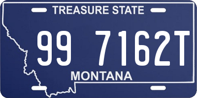 MT license plate 997162T