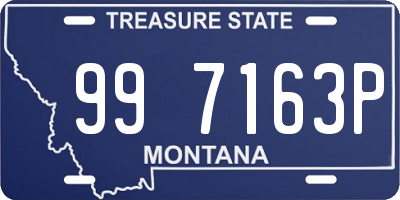 MT license plate 997163P