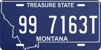 MT license plate 997163T