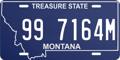 MT license plate 997164M