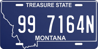 MT license plate 997164N