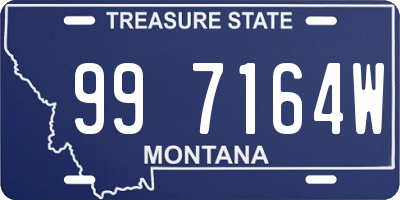 MT license plate 997164W