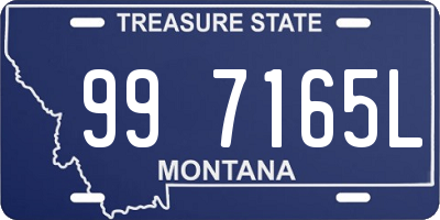 MT license plate 997165L