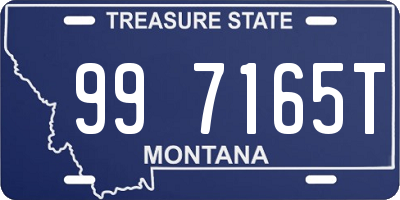 MT license plate 997165T