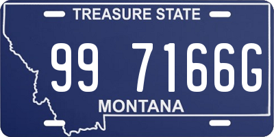 MT license plate 997166G