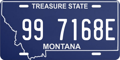 MT license plate 997168E