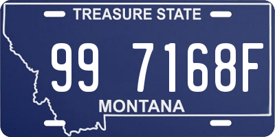 MT license plate 997168F