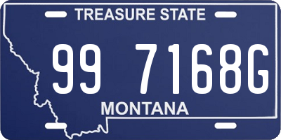 MT license plate 997168G