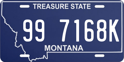 MT license plate 997168K