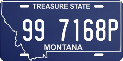 MT license plate 997168P