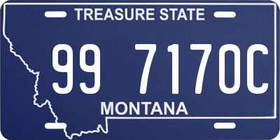 MT license plate 997170C