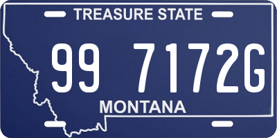 MT license plate 997172G