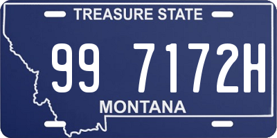 MT license plate 997172H