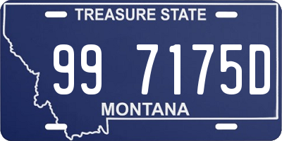 MT license plate 997175D