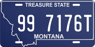 MT license plate 997176T