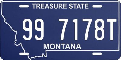 MT license plate 997178T