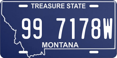 MT license plate 997178W