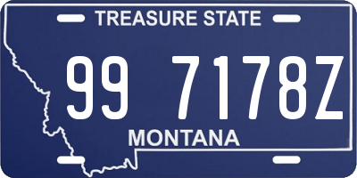 MT license plate 997178Z