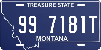 MT license plate 997181T