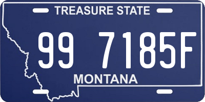 MT license plate 997185F