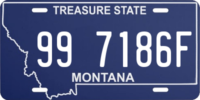 MT license plate 997186F