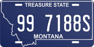 MT license plate 997188S