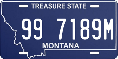 MT license plate 997189M