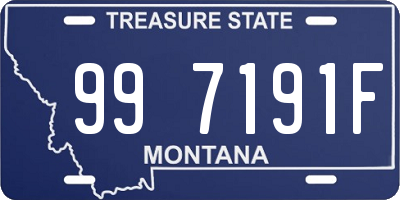 MT license plate 997191F