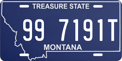 MT license plate 997191T