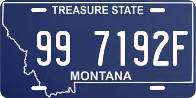 MT license plate 997192F