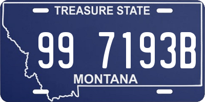 MT license plate 997193B