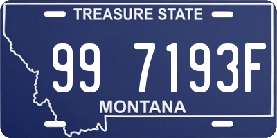 MT license plate 997193F