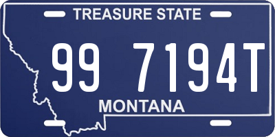 MT license plate 997194T