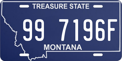 MT license plate 997196F