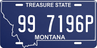 MT license plate 997196P