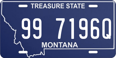 MT license plate 997196Q