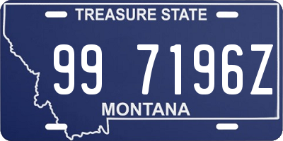 MT license plate 997196Z