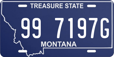 MT license plate 997197G