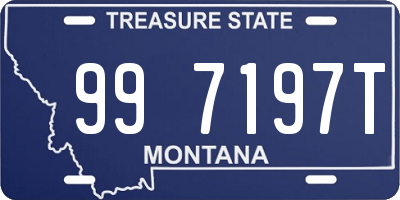 MT license plate 997197T