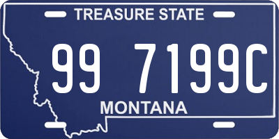 MT license plate 997199C