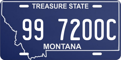 MT license plate 997200C