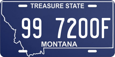 MT license plate 997200F