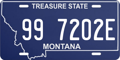 MT license plate 997202E