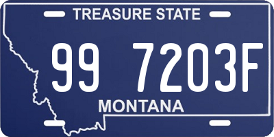 MT license plate 997203F