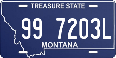 MT license plate 997203L