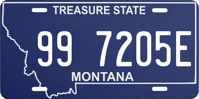 MT license plate 997205E